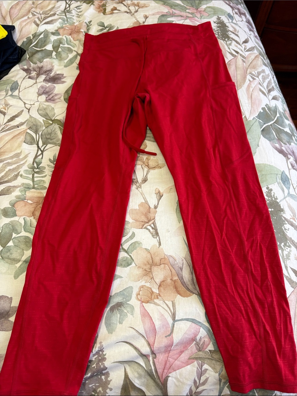 ZYIA Red High-Rise Active Leggings with Side Pocket